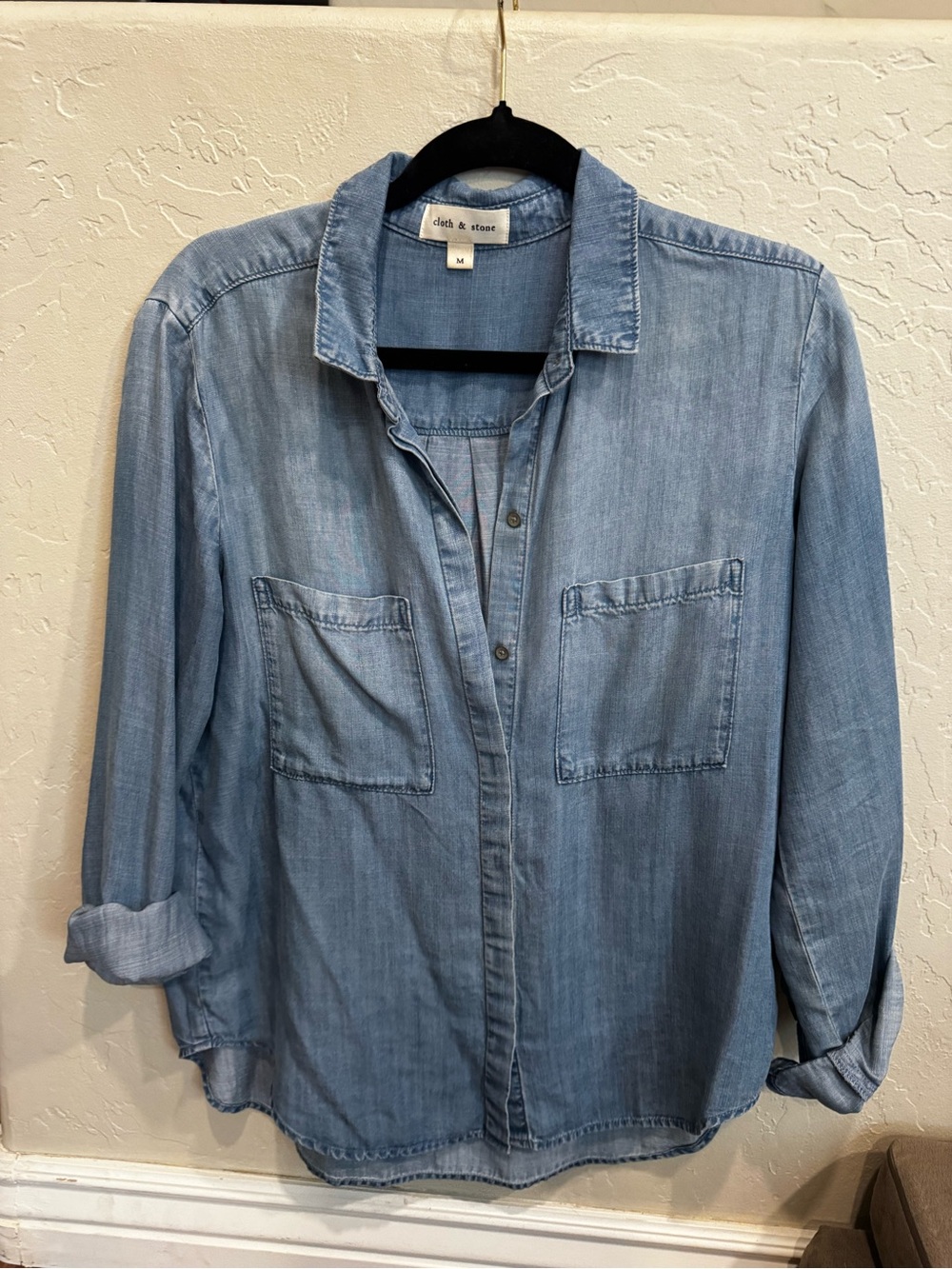 cloth & stone Light Blue Denim Shirt - women’s button-Up